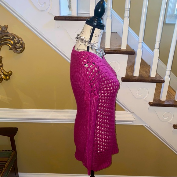 Rue 21 pink crochet tunic sweater - Picture 4 of 5